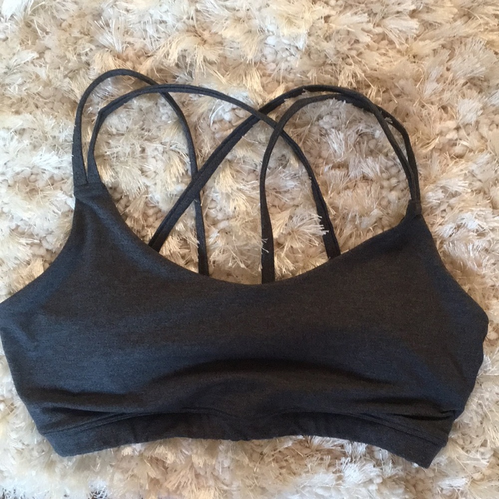Dark gray sports bra